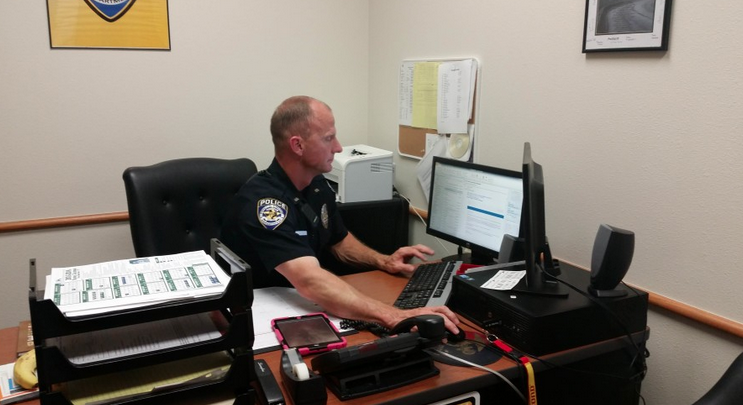 Working in his office near the front office, School Resource Officer Jerry Varner appreciates what Patriot Day is all about as he deals with things many people are not even aware of.
“In my line of work, there are still threats out there and we see those every day, Varner said. We deal with things the general public does not see.