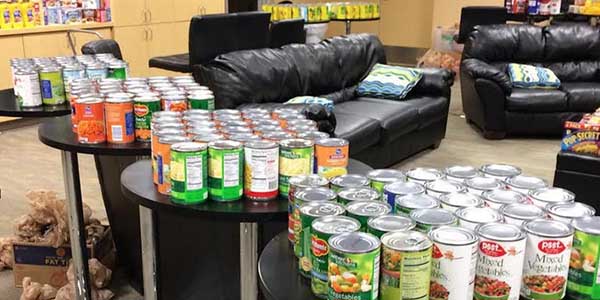 Community members collected items such as canned fruits and 
vegetables, various seasonings, pie mix and other ingredients to help feed hundreds of families in Frisco.