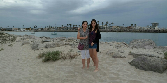 Shin still holds many memories from South Korea close to her such as days on the beach with her mother.