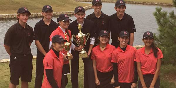 For the second year in a row, both the boys and girls golf team won the FISD Fall Cup. The girls won by 71 strokes while the boys had to rally from 10 strokes down and won by one stroke.