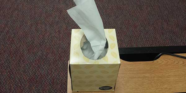 Its cold and allergy season but the tissues provided by the school can hurt noses more than help.