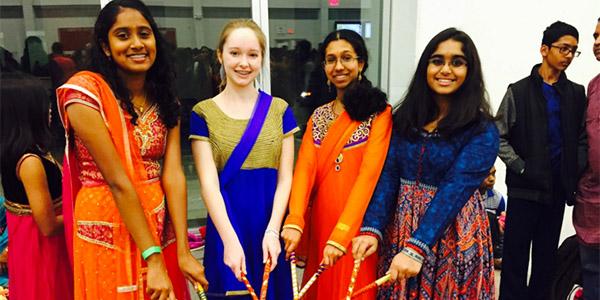 Humanities student Lisa Punnen experienced Garba and its rich, Indian cultural background with her friends. 