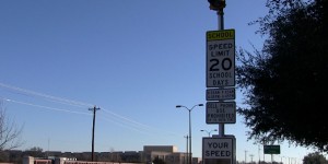 The signal light is out on the school zone sign just east of Independence on Rolater, but according to school resource officer Jerry Varner, drivers can still get a citation for speeding if caught driving too fast during school zone hours.  
