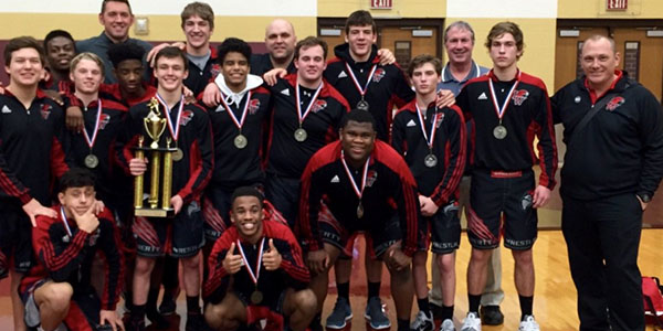 The boys  wrestling team captured its third straight Coyote Classic. 