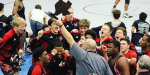Seeded as the number 2 team in 5A, the boys' wrestling team defeated Centennial 36-27 to claim the State Dual Championship. 
