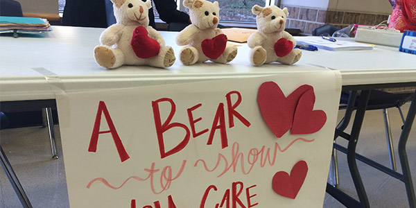 NAHS is selling Valentines bears as a way to raise money to donate to an art documentary. Bears can be purchased during lunches in the cafeteria.