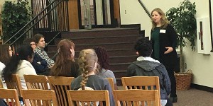 After talking to students in the library Wednesday, YA author Ally Carter sat down with Wingspans Rahmin Jawaid before her speaking engagement at Barnes and Noble.