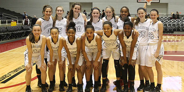 The girls basketball team is led by seniors Jordan Hamilton and Rebecca Lescay  