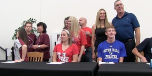 On November 11, other senior athletes signed to their respective colleges, while this Wednesday's signing will showcase seniors Bailey Blalock, Alec Jamar, Seth Picasso, and John Wynia
