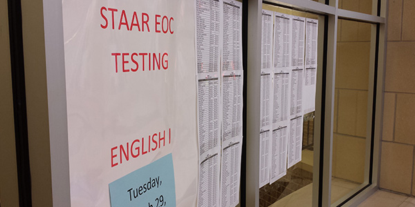 The next round of STAAR testing is Tuesday (algebra) and Wednesday (biology/U.S. history). 
