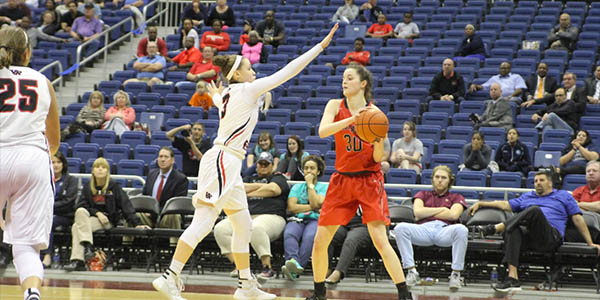 Katelyn Burtch receives a pass during the state semi final against Vista Ridge. 
