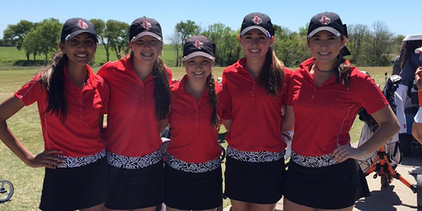 The girls golf team won the District 9-5A championship by more than 80 strokes and hopes to claim the 5A Region II championship Wednesday and Thursday in Rockwall. 