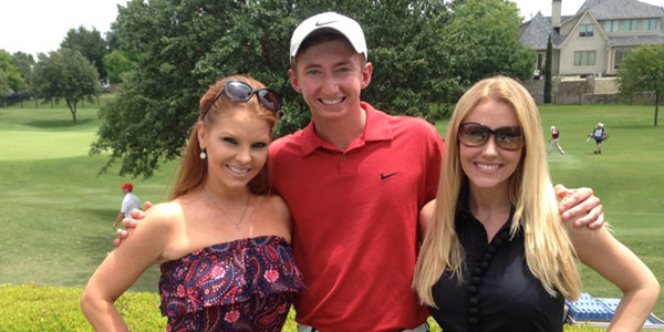 Heading to Sonoma State on a golf scholarship, senior Chase Fritz found the Real Housewives of Dallas more engaging than the win by Sergio Garcia. With the course in the background,  Fritz poses with Brandi Redmond (L) and Stephanie Hollman (R) of the hit TV show.