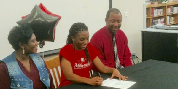 Senior track athlete Tyler Webb is just one of several students signing a letter of intent to continue their athletic careers in college. 