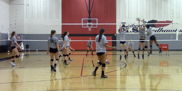 The volleyball team has been practicing since Aug. 1 to get ready for the start of district play on Sept. 9 against Wakeland. The team travels to Lewisville Tuesday for a non-district game. 