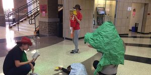 GT Humanities students have been spending the week creating costumes and props for a scene from Shakespeare's "The Tempest" which will be performed in class Thursday and Friday. 