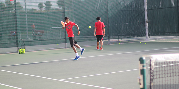 Tennis swings into their season, including Senior Sohum Shah, in hopes of pushing forward for a succesful season. The team practices during the day, in hopes of bettering themselves for future competitions. 