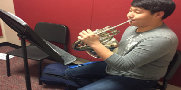 Senior Daniel Heo is one of 15 band students competing in Saturdays A  auditions at Coppell High School.