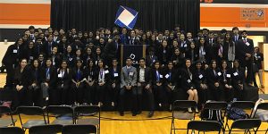 DECA took part in the  District Career Development Conference competition at Haltom High School in January and sent 73 of 90 competitors to state. From there 24 students advanced to this weekends international conference in Anaheim. 