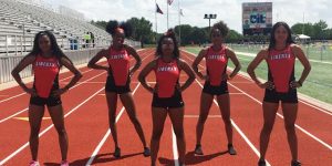 From left to right, Sydney Keller,  Khaje Fassitt, Kiara Hackett, Sanye Ford, and Eryka Anderson will be competing in the regional track meet.