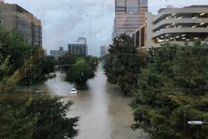 Devastating flood traps residents of Houston causing them to climb to higher floors