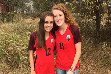 Separated by just one number on their jersey, the Brown sisters, freshman Kallin (#12) and senior Kassidi (#11) are playing together on the Redhawks varsity team. 

“I think it’s great that as sisters one of them is a senior and one of them is a freshman,” girls’ head soccer coach Elizabeth Mokler said. “So we’ve got the upperclassman leadership and the younger one also demonstrating not only talent potential, but an incredible work ethic.


