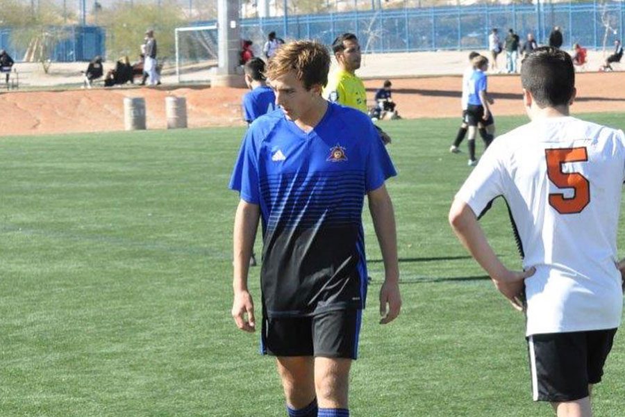 In his 13th year playing soccer, sophomore John Keene takes the field in Las Vegas for a competitive soccer tournament.