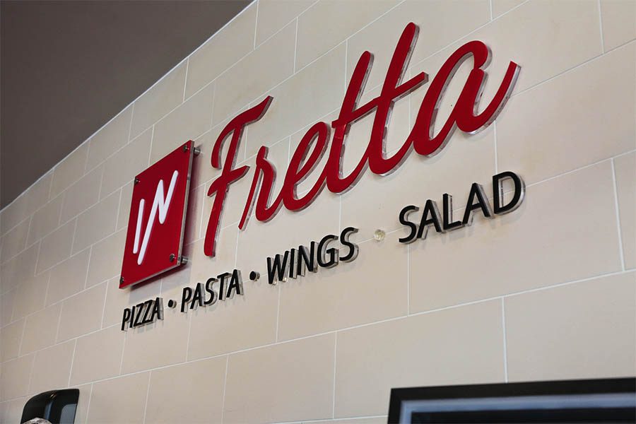 The diverse menu at In-Fretta Pizza and Wings caters to many diners who have different preferences looking for a taste of Italy. 