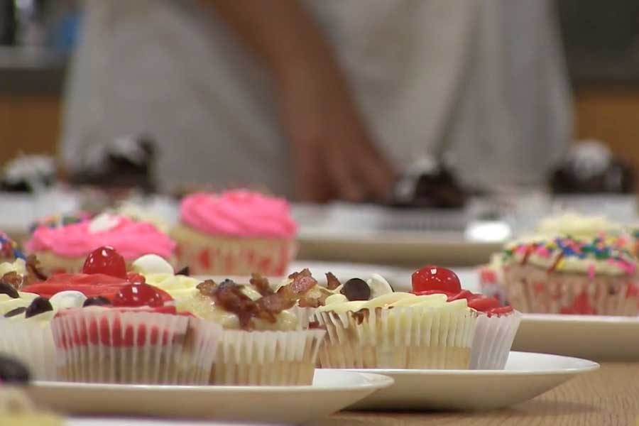 Sweet treats are the focus of Nija Higgins culinary arts and food science classes as students take part in their version of Cupcake Wars Wednesday and Thursday. 

 We all have to work together to make four different ones, 
senior Natalie Miniatas said. I’m nervous about not having enough time to complete them.
