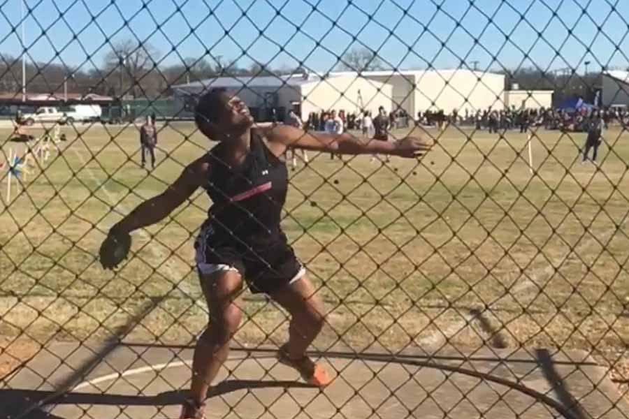 Sophomore Adrienne Taylor placed third in the District 13-5A meet on Monday for discus, advancing to the Area meet.
