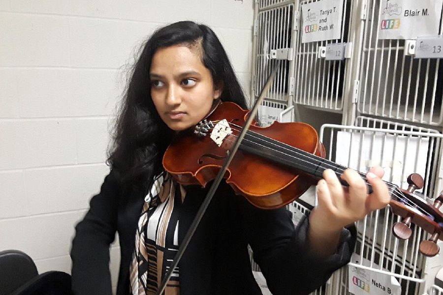 Junior Priya Nalliah has grown up with music and her life and hopes to continue playing violin as a hobby. 