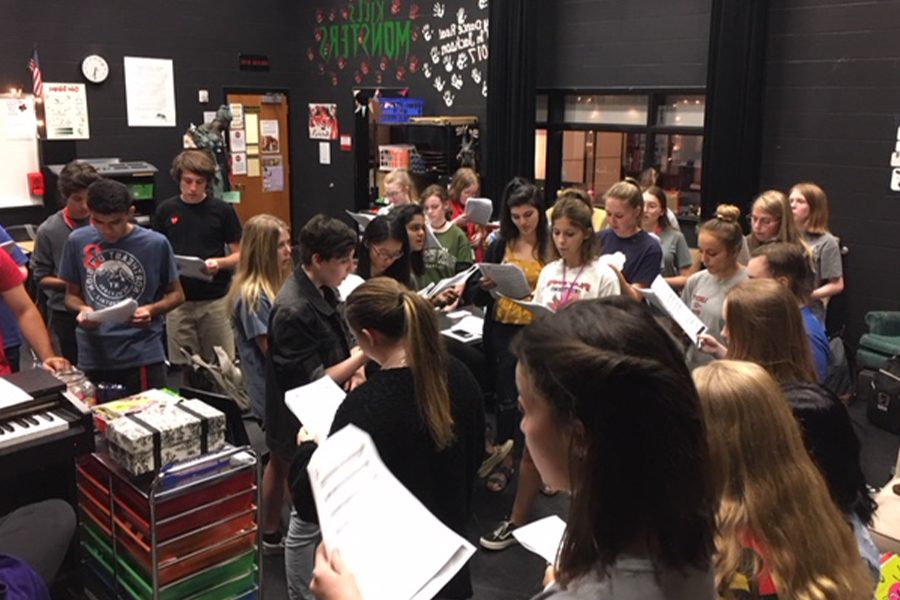 More than three months before the curtain rises on the theatre departments production of the musical Singin in the Rain, the cast is already rehearsing for the show. Singin in the Rain opens on Nov. 29 and concludes its four day run on Dec. 2. 