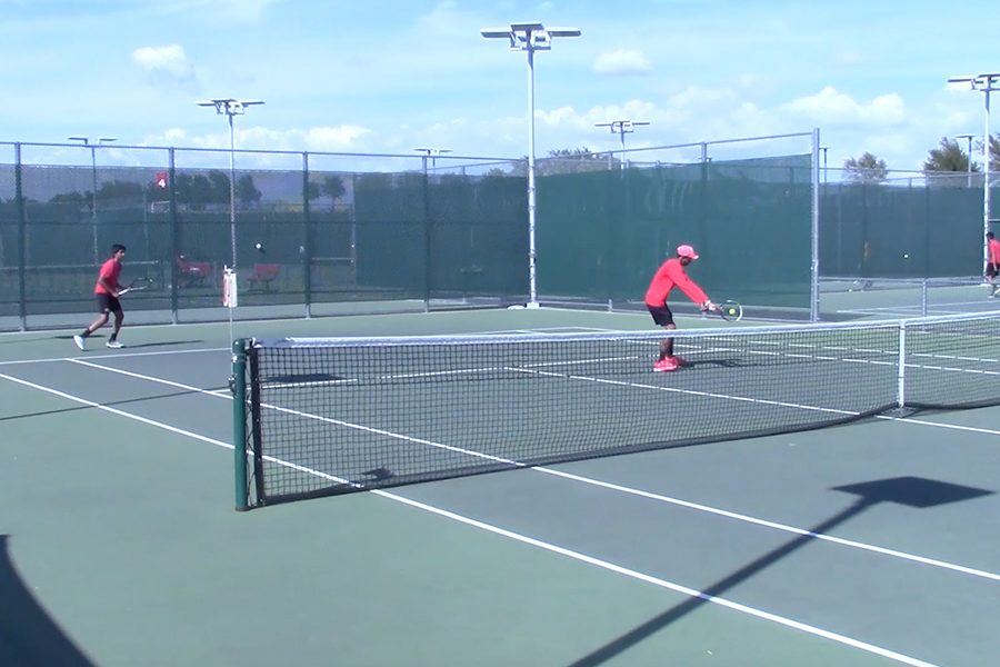 The+tennis+team+is+off+to+a+2-0+start+after+its+11-8+win+over+Frisco+Friday+night.+The+win+gives+the+Redhawks+a+2-0+record+in+District+9-5A.+The+team+plays+Wakeland+Tuesday+at+4+p.m.