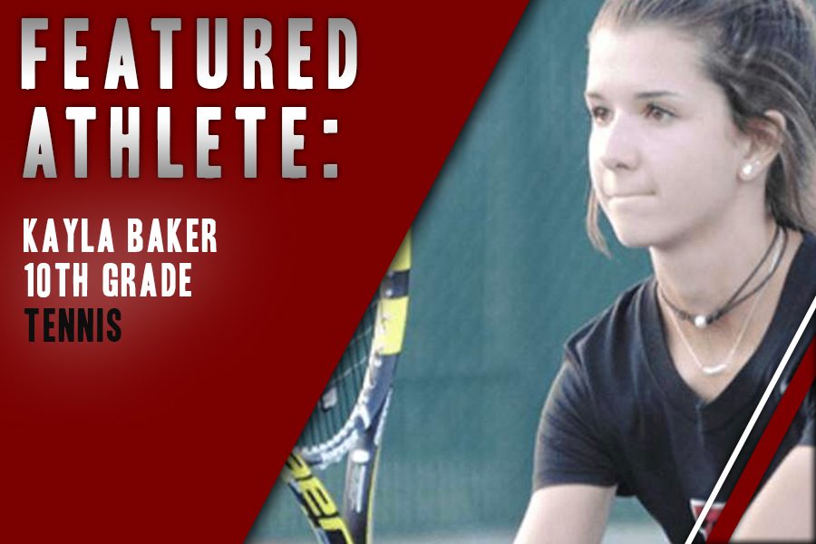 Starting+as+a+child%2C+sophomore+Kayla+Baker+finds+her+passion+in+tennis+as+she+found+her+fit+on+the+Redhawk+tennis+team.