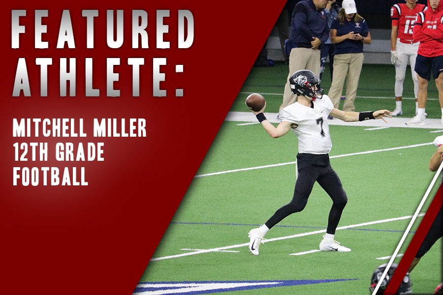 Having grown up playing the game, senior Mitchell Miller found his place on the football team as he feels the sport comes naturally to him. 
