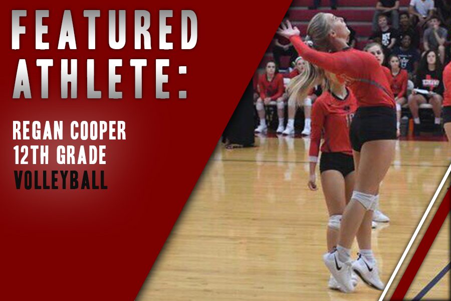 Having played for eight years, senior Regan Cooper fuels her competitive nature by playing volleyball and growing through team cooperation. 