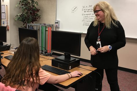 After working as an EMT for 3 years, Laura Stubblefield is applying what she learned about medicine to teaching medical terminology on campus. 