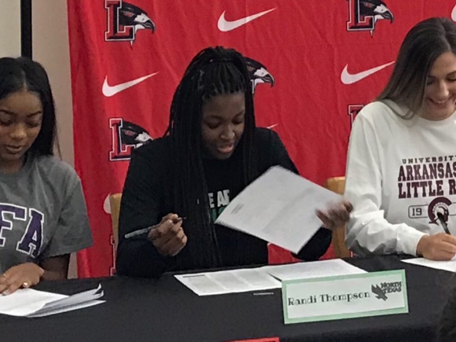 Senior Randi Thompson signed to play girls' basketball at the University of North Texas.