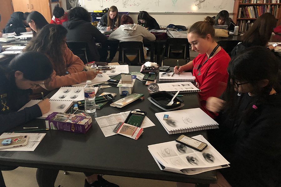 Students in art class are preparing for the VASE competition in February. On Wednesday, students who wish to compete will know if they are eligible.
