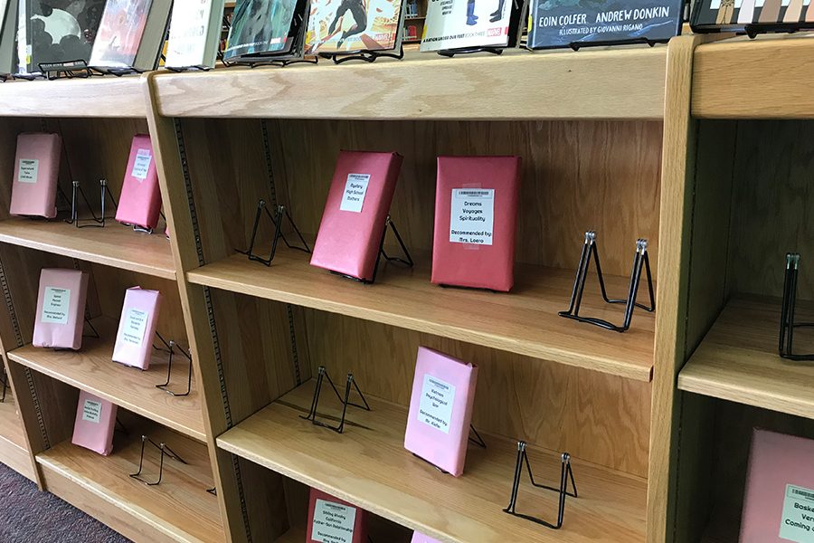 In honor of Valentines Day, the library is hosting an event called Blind Date with a Book, where students check out mystery books. Students get to check out books from the library that are wrapped up so students can not tell what they will find when they read them.
