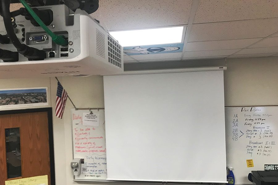 Tuesdays power surge did not just leave clocks hours off the correct time, but left many teachers unable to operate their projectors.  Teachers adapted lessons as administration worked to solve the problem.