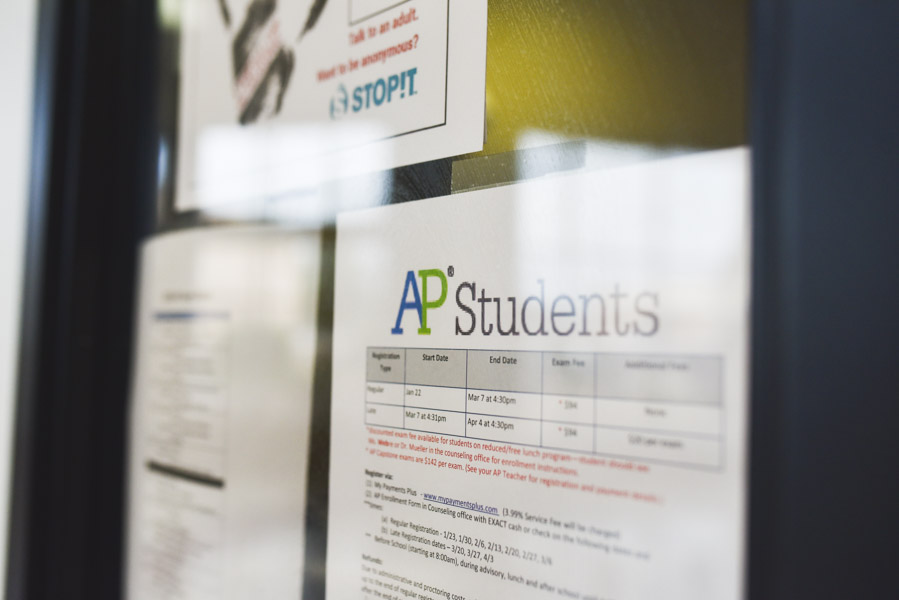 The AP test payment window opens Monday. The window is for spring semester courses or late payments for full year or fall semester courses and closes Feb. 10.
