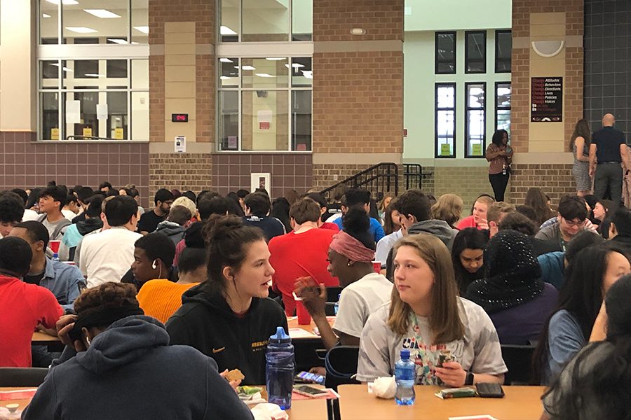 Most of the senior class gathered for some sweet treats in the cafeteria Tuesday morning for the annual Leaving the Nest breakfast. For some, this was a bittersweet moment with graduation just under two weeks away.