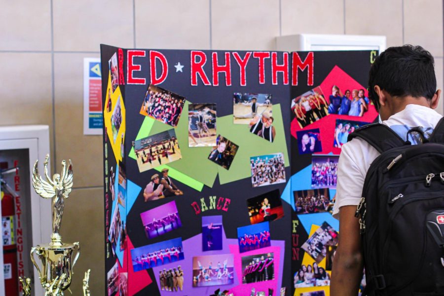 Red Rhythm organized a poster for their booth at the Club Fair on Tuesday. The event gave students the opportunity to check out clubs and organizations of all types of campus.