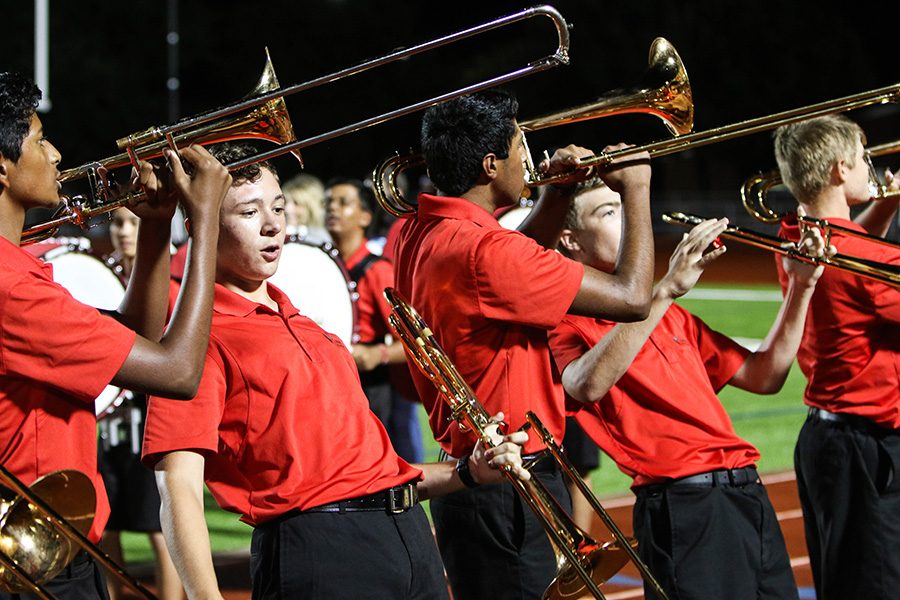 Parents have the chance to see band perform on  Friday before they make their way to the Little Elm Classic on Saturday. With the contest being a day after, it gives band members some extra practice.
