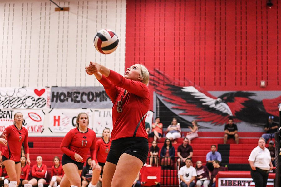 Volleyball returns to the court on Friday at 5:30 p.m. when they face Panther Creek, playing in their first district game of the season. With a win on Tuesday, many players are feeling motivated going into Fridays game.