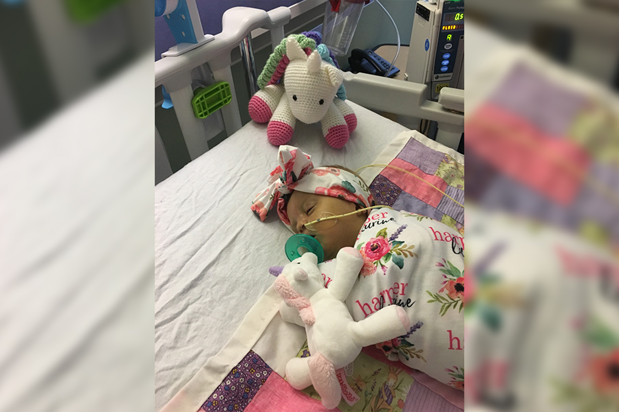 Just 10 days after Harper was born, she underwent the catheterization of her heart so that a stent could be placed inside. That was followed by her breathing tube being removed.