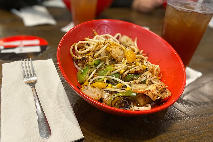 Staff Reporter Kanz Bitar dined in with udon noodles at Genghis Grills buffet.