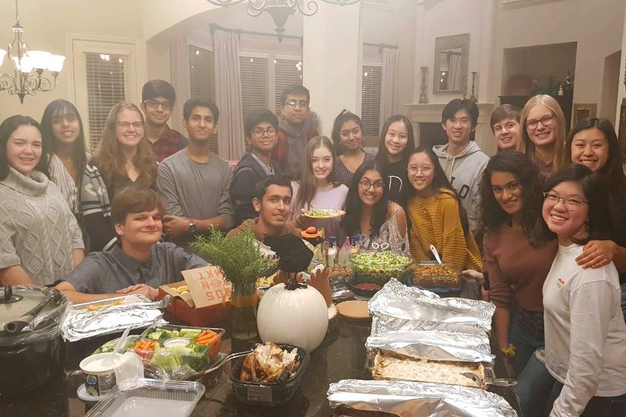 The orchestra officer council gathered for its annual officer Thanksgiving on Thursday night. We spend a lot of time working together so I liked being able to take a step back and share all this food with each other, senior Caroline Attmore said. 