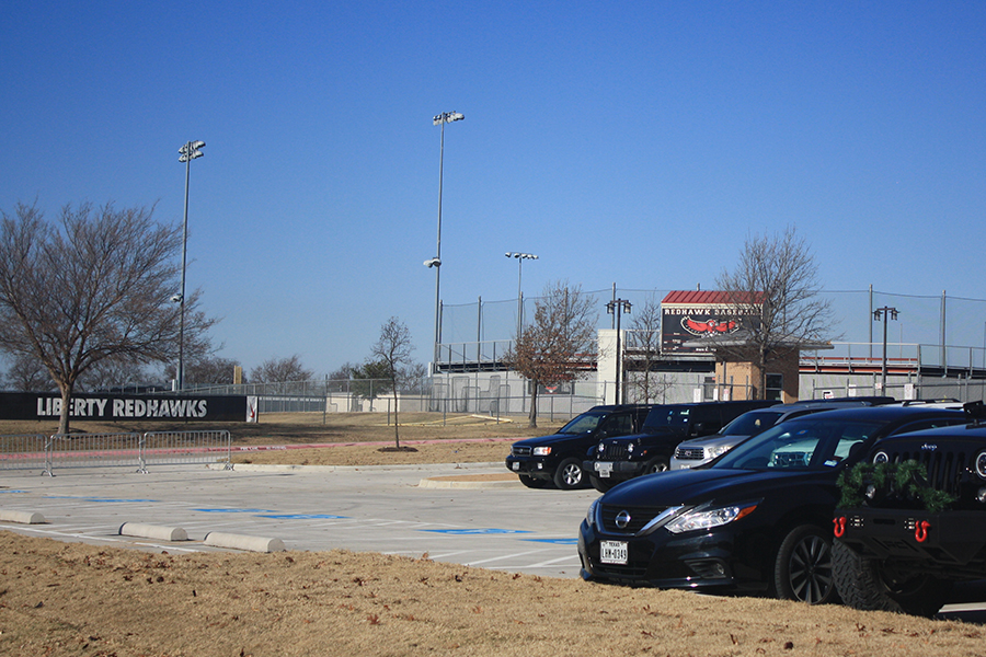 The new parking lot located behind the field house is available for student use. 